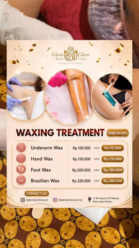 Flyer Waxing Treatment Diskon 10%